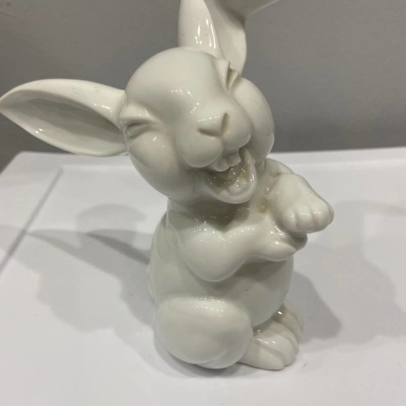 Rosenthal Selb Large Laughing White Porcelain Rabbit - Picture 1 of 6